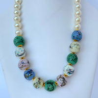 Beaded Spring Statement Necklace