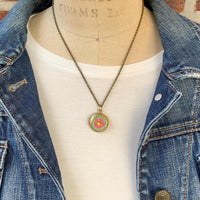 Lenora Dame Floral Round Locket Necklace