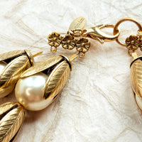 Lenora Dame Classic Double-Strand Bead Cap Necklace in Cream Pearl