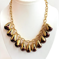 Lenora Dame Colorful Classic Pearl Bead Cap Charm Necklace - 4 Color Options