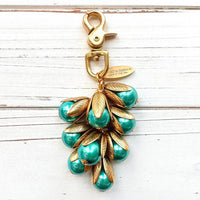 Classic Colorful Pearl Bead Cap Bag Charms - Choice of Colors