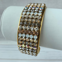 Lenora Dame Rhinestone Cuff Bracelet - Choice of 3 Colors