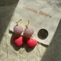 Lenora Dame Disco Heart Earrings