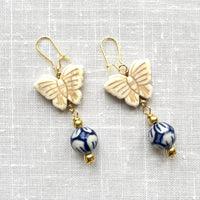 Lenora Dame Porcelain Butterfly Earrings