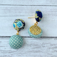 Lenora Dame Cute As A Button Earrings in Robins Egg