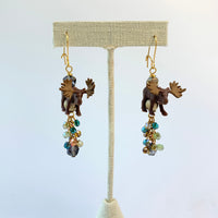Lenora Dame Tiny Mr & Mrs Moose Earrings