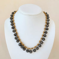 Vintage-Inspired Rhinestone Pave Charm Necklace