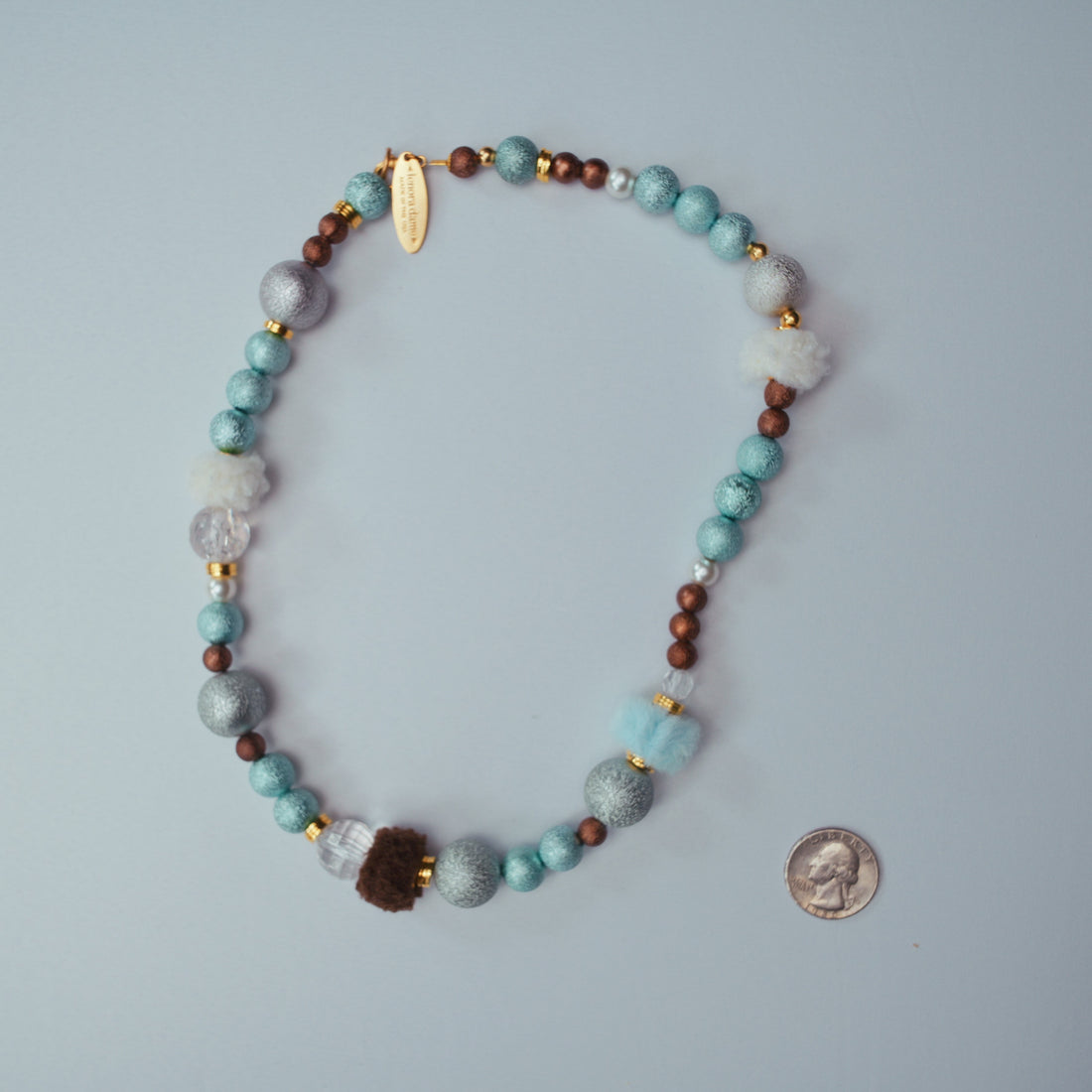 Fuzzy winter necklace