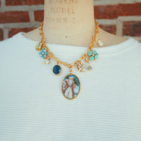 One-of-a-Kind Frosty Santa Charm Necklace