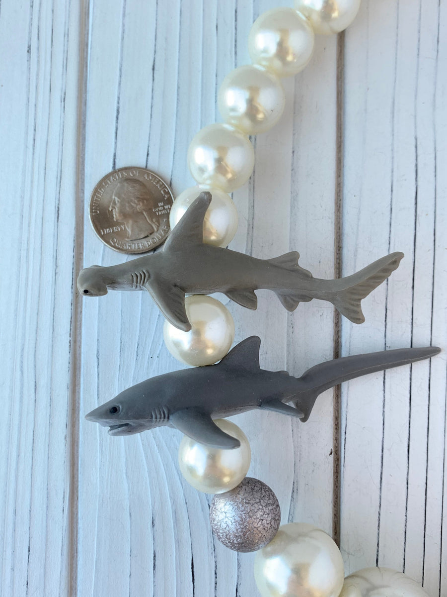 Shark Necklace in Pearl