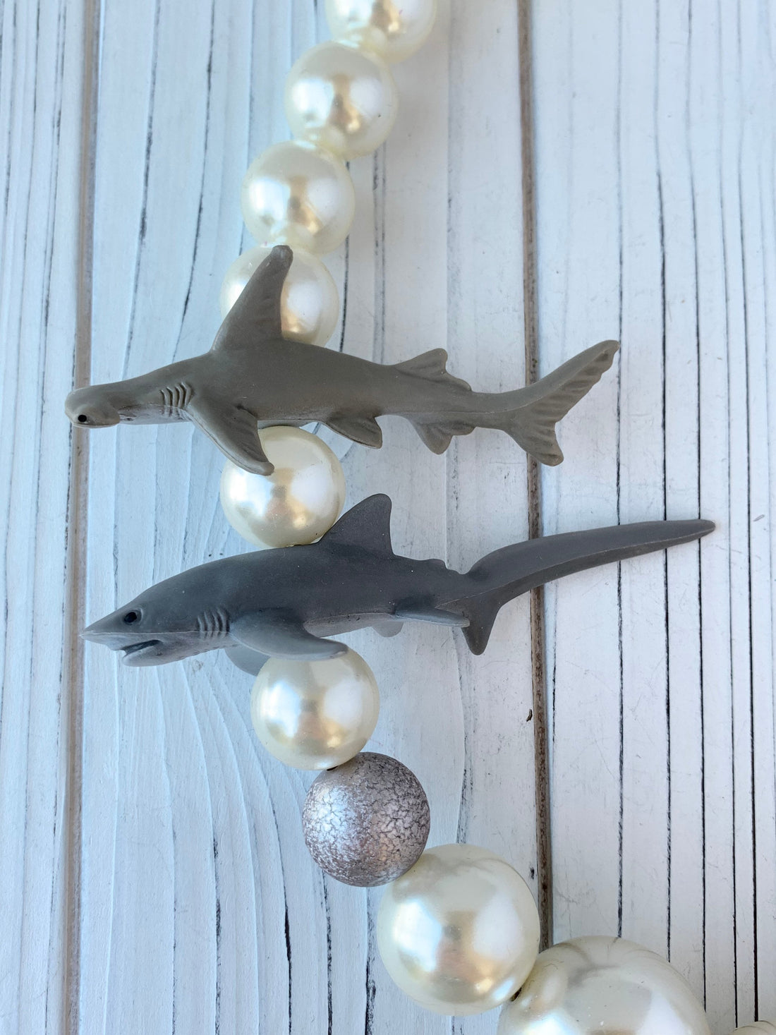 Shark Necklace in Pearl