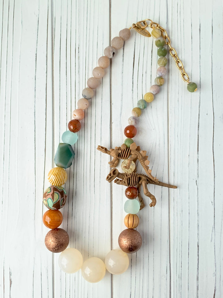 Lenora Dame Fossil Necklace in Neutral