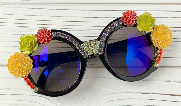 Florence Sunnies Embellished Sunglasses