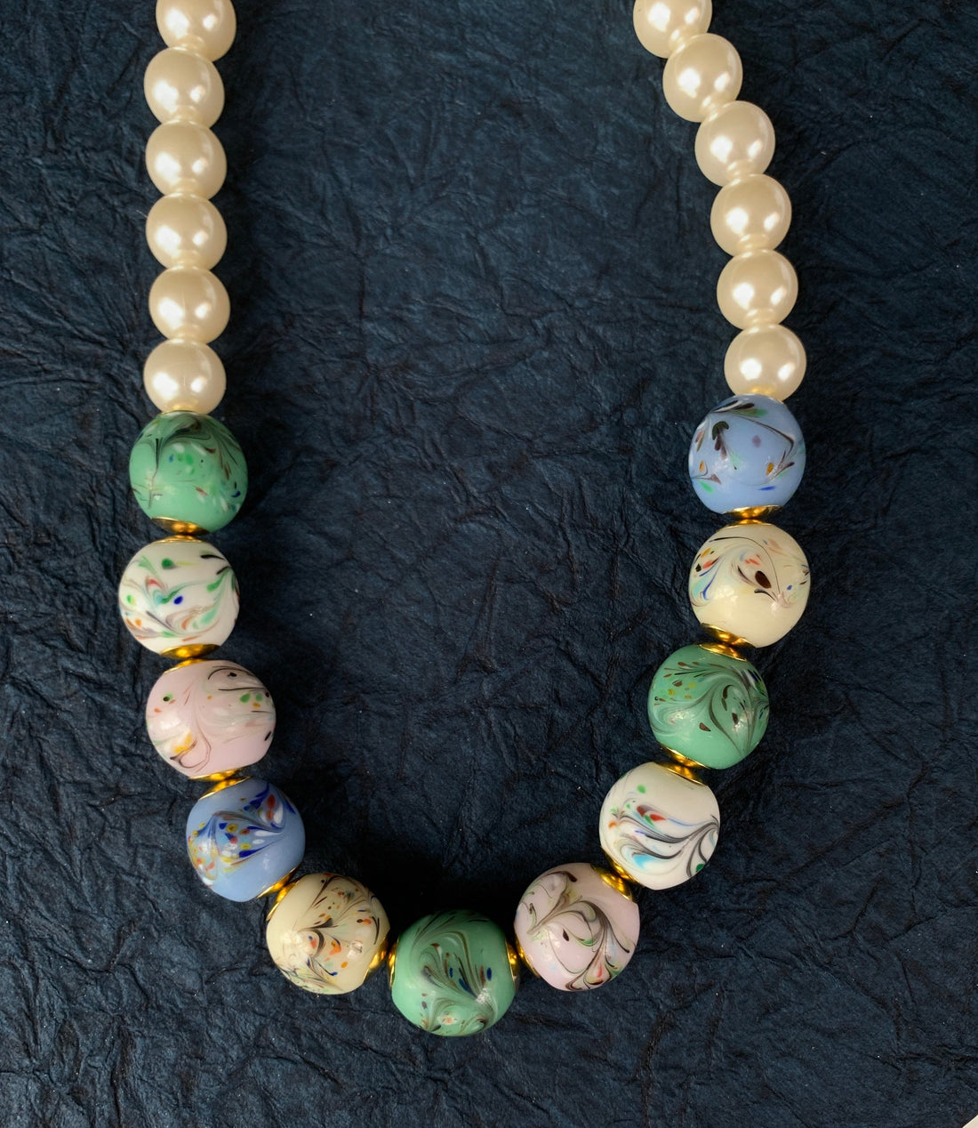 Beaded Spring Statement Necklace