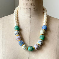 Beaded Spring Statement Necklace