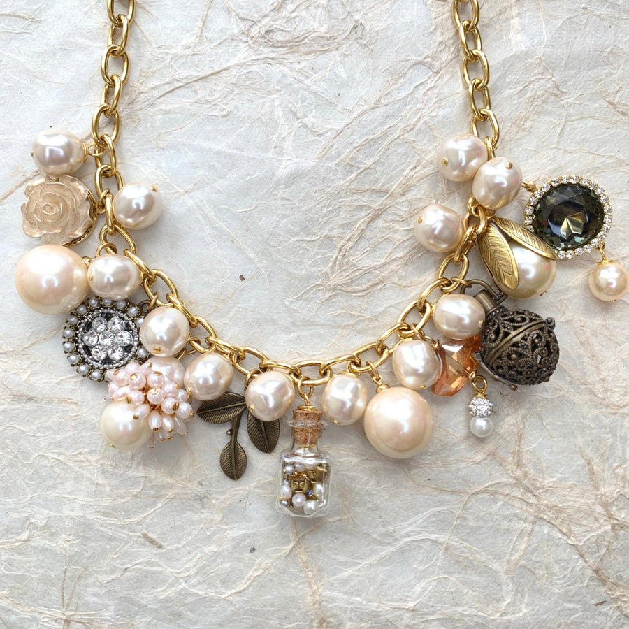 Classic Pearl Charm Necklace