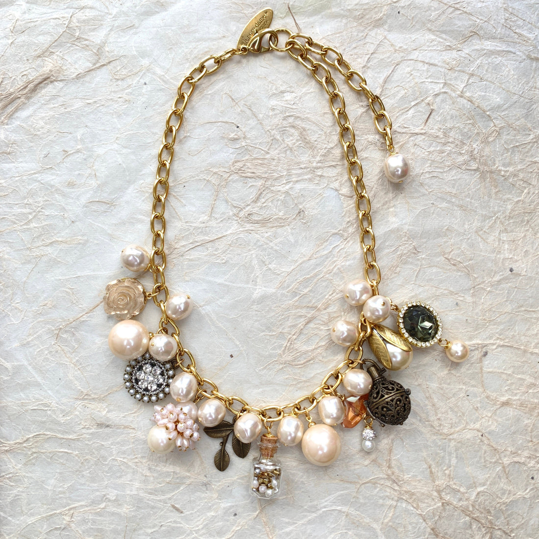 Classic Pearl Charm Necklace