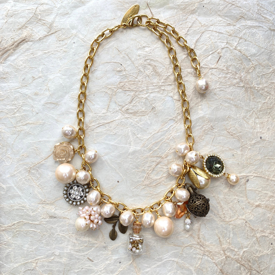 Classic Pearl Charm Necklace
