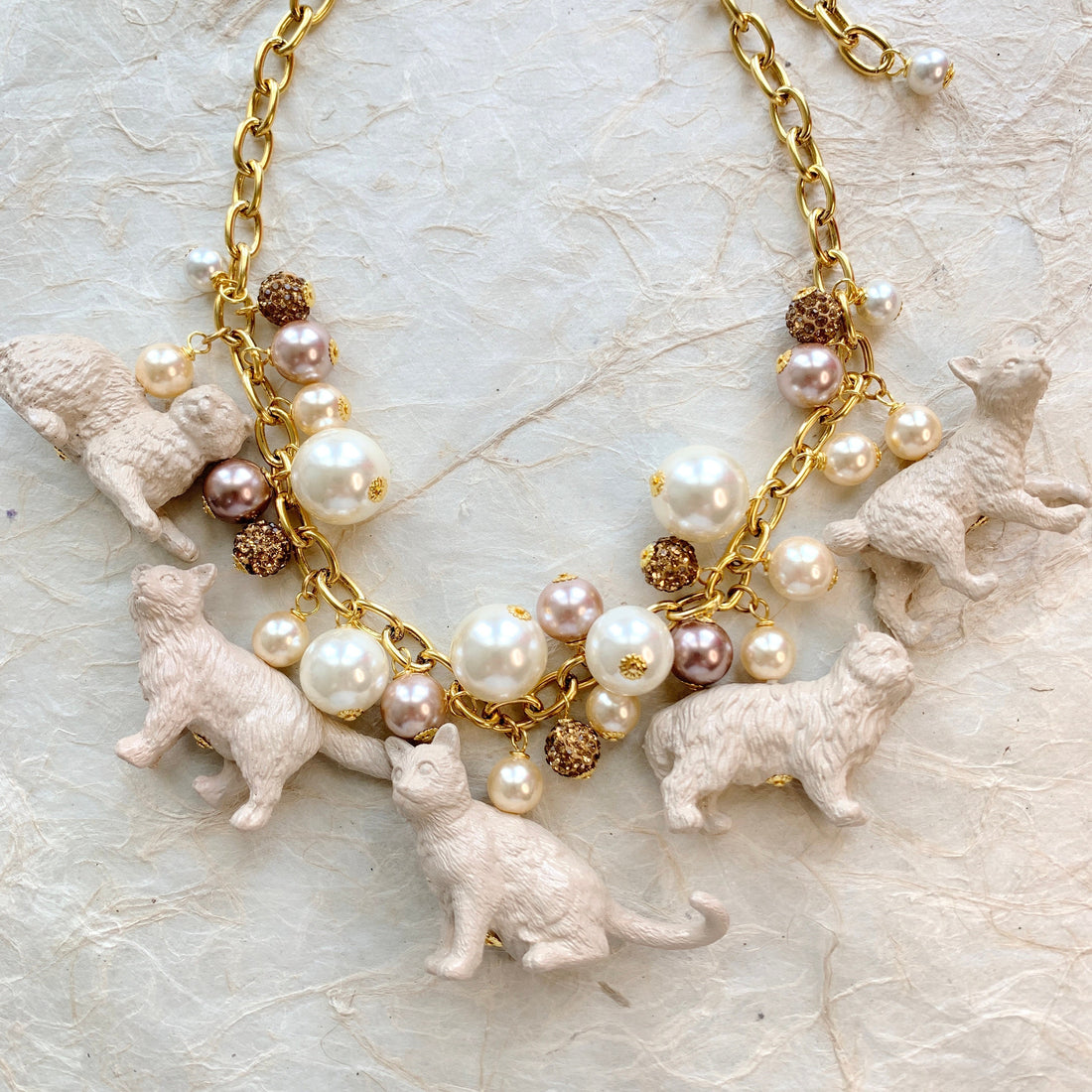 Pearl Must Love Cats Necklace