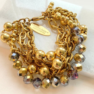Lenora Dame Multistrand Golden Chain Bracelet