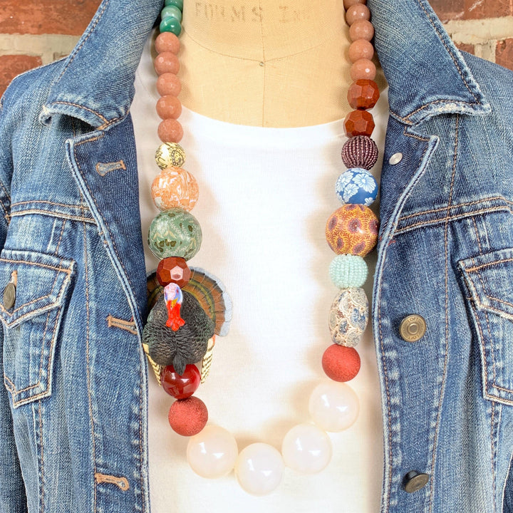 NEW DESIGN Lenora Dame Thanksgiving Turkey Necklace