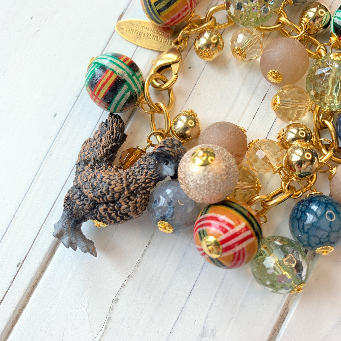 Lenora Dame Silkie Chicken Charm Bracelet