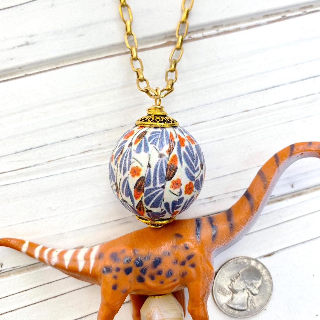 Lenora Dame Alamosaurus Dinosaur Pendant Necklace - One-of-a-Kind