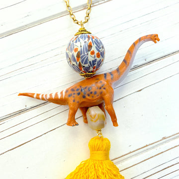 Lenora Dame Alamosaurus Dinosaur Pendant Necklace - One-of-a-Kind