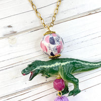 Tyrannosaurus Rex Dinosaur Pendant Necklace