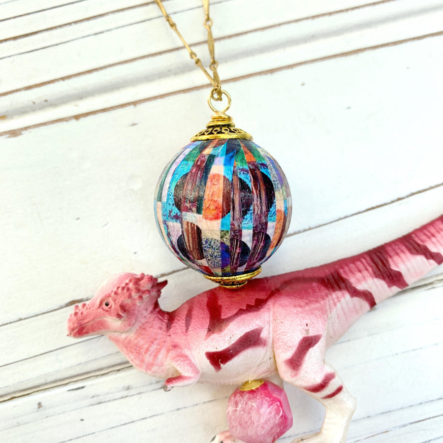 Lenora Dame Pachycephalosaurus Dinosaur Pendant Necklace - One-of-a-Kind