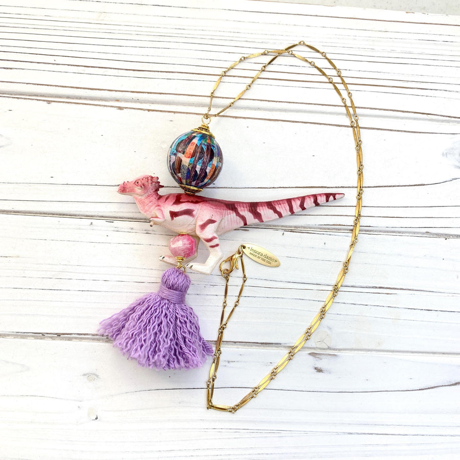 Lenora Dame Pachycephalosaurus Dinosaur Pendant Necklace - One-of-a-Kind