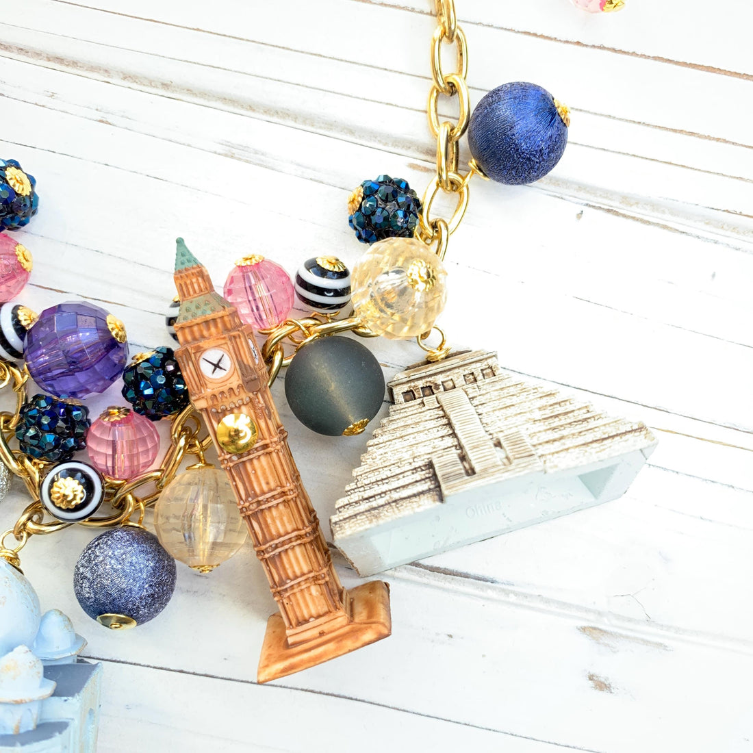 Lenora Dame World Landmarks Charm Necklace
