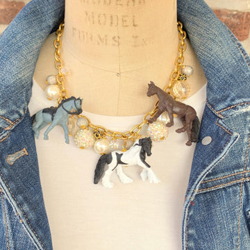 Lenora Dame Kentucky Derby Horse Necklace