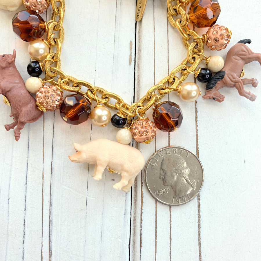 Farm Animal Charm Bracelet