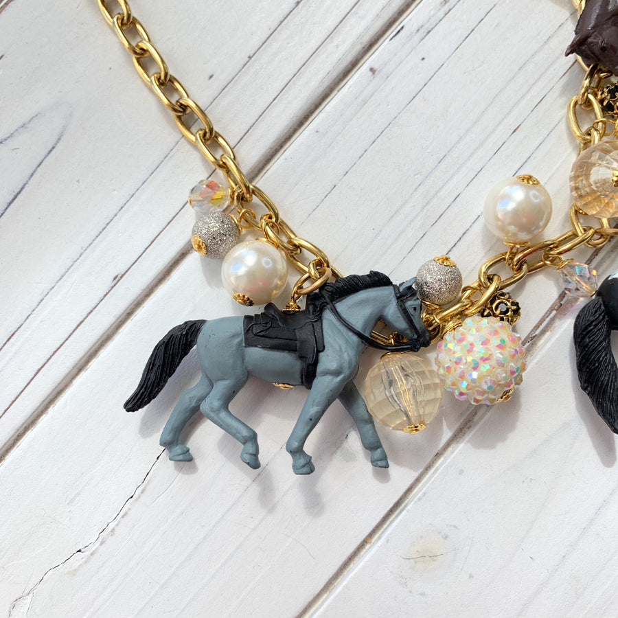 Lenora Dame Kentucky Derby Horse Necklace
