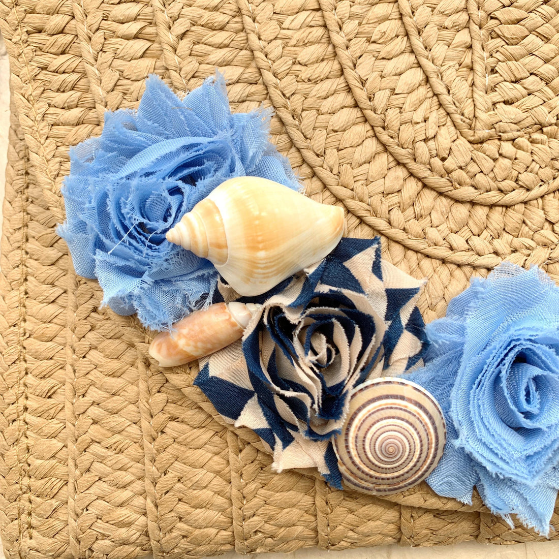 Seaside Nights Straw Clutch Purse - One-of-a-Kind