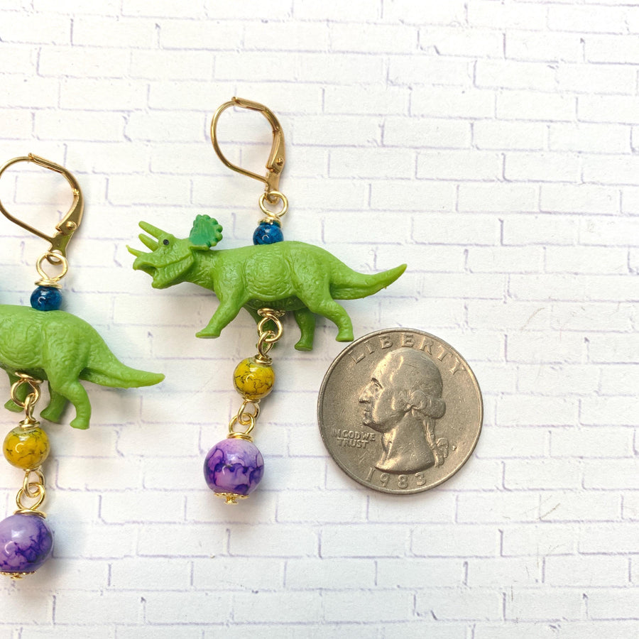 Lenora Dame Mini Dinosaur Earrings