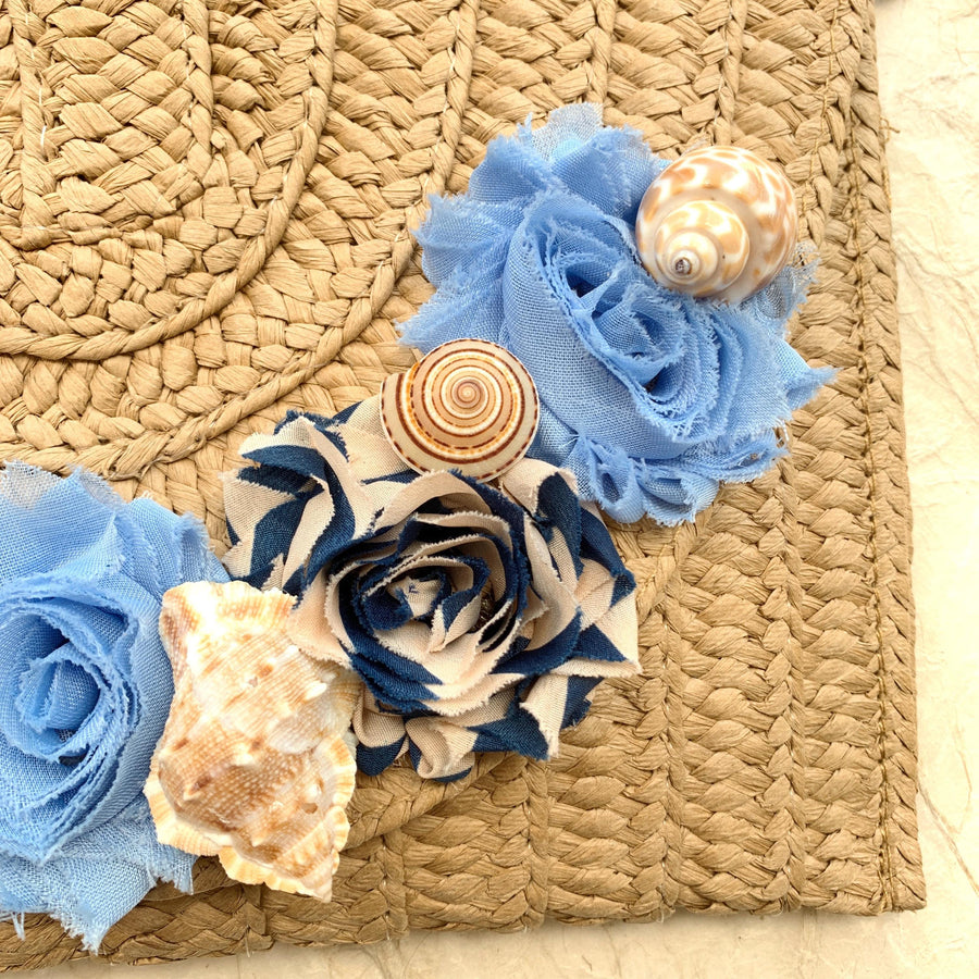 Seaside Nights Straw Clutch Purse - One-of-a-Kind