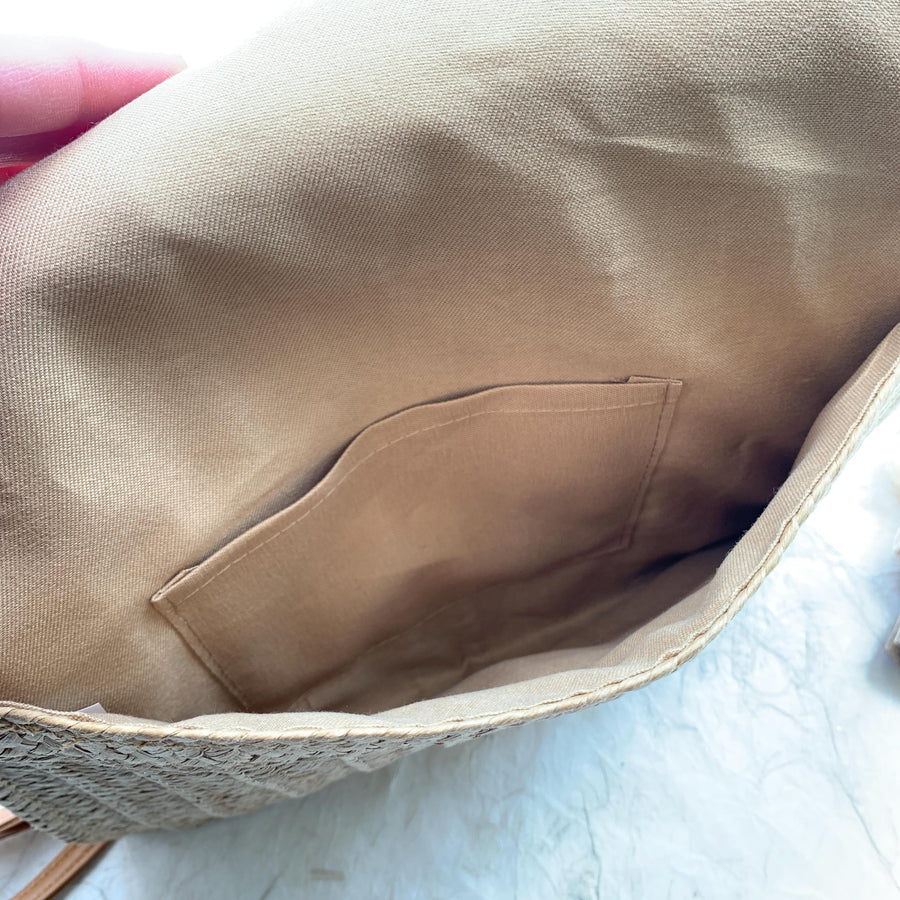 Seaside Nights Straw Clutch Purse - One-of-a-Kind