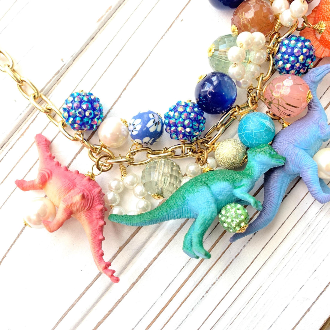 Blue Moon Dinosaur Necklace