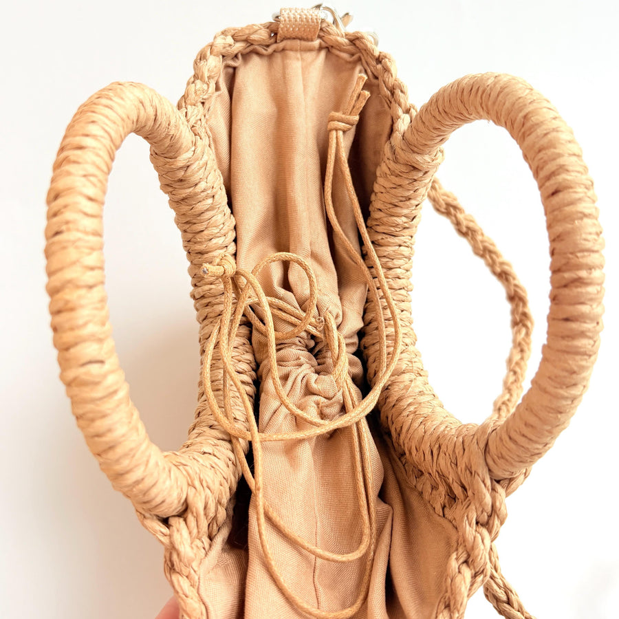 The Cora Woven Straw Handbag - One-of-a-Kind