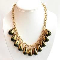 Lenora Dame Colorful Classic Pearl Bead Cap Charm Necklace - 4 Color Options