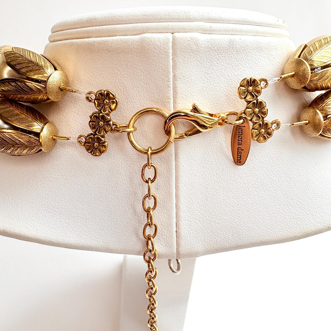 Lenora Dame Classic Double-Strand Bead Cap Necklace in Cream Pearl