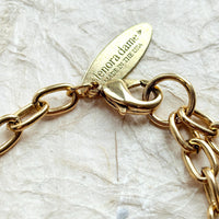 Lenora Dame Classic Bead Cap Charm Necklace in Cream Pearl