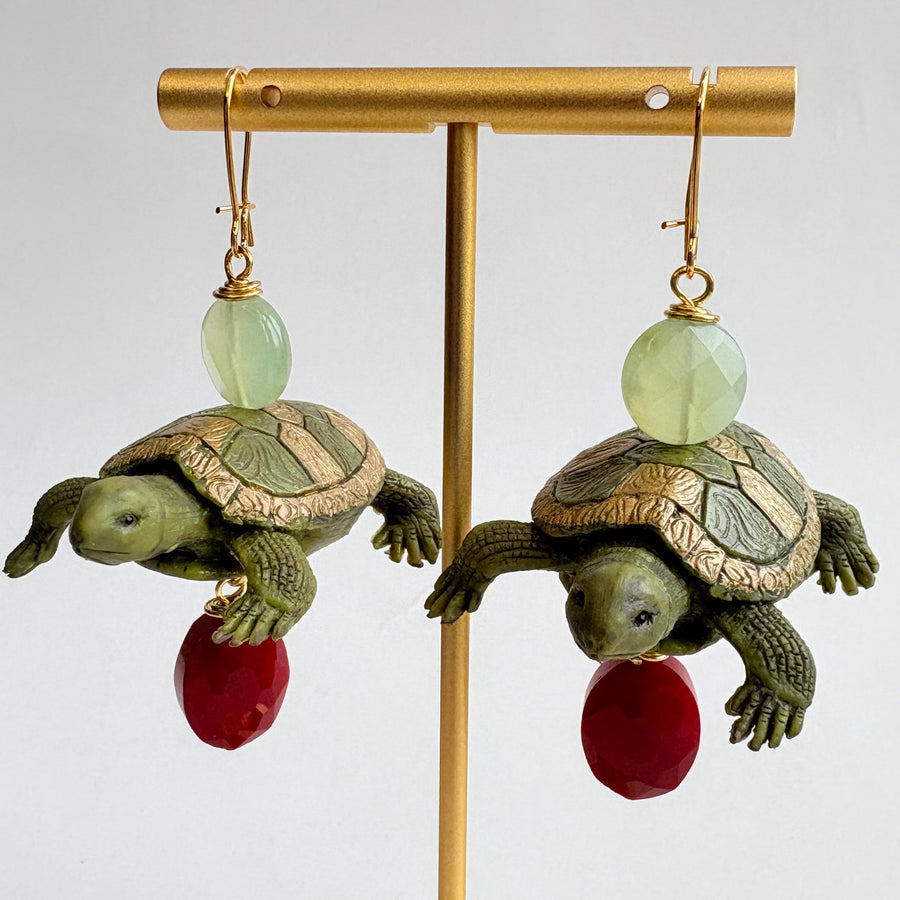 Glam Turtle Earrings
