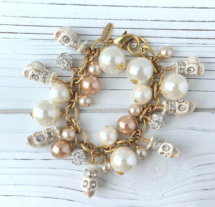 Corpse Bride Skull Charm Bracelet