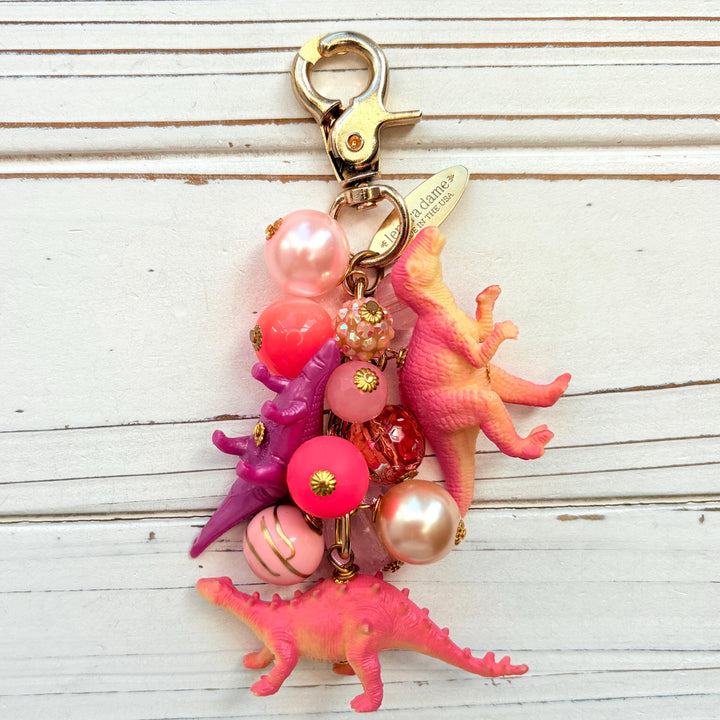 Favorite Dinosaur Purse Charm in Taffy Pink