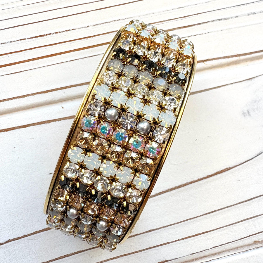 Lenora Dame Rhinestone Cuff Bracelet - Choice of 3 Colors