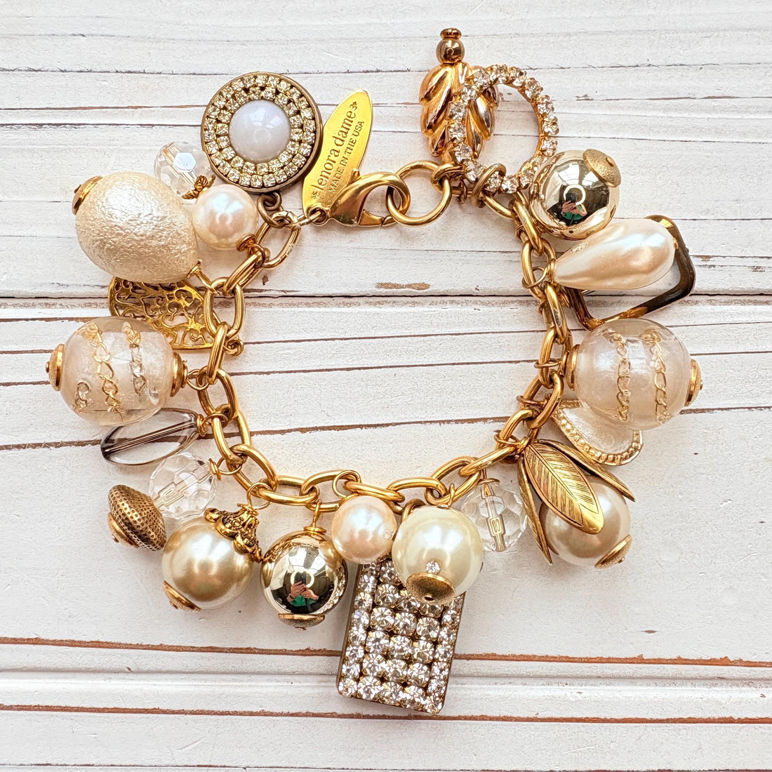 Classic Pearl Bauble Charm Bracelet