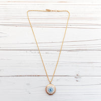 Lenora Dame White Wreath Locket